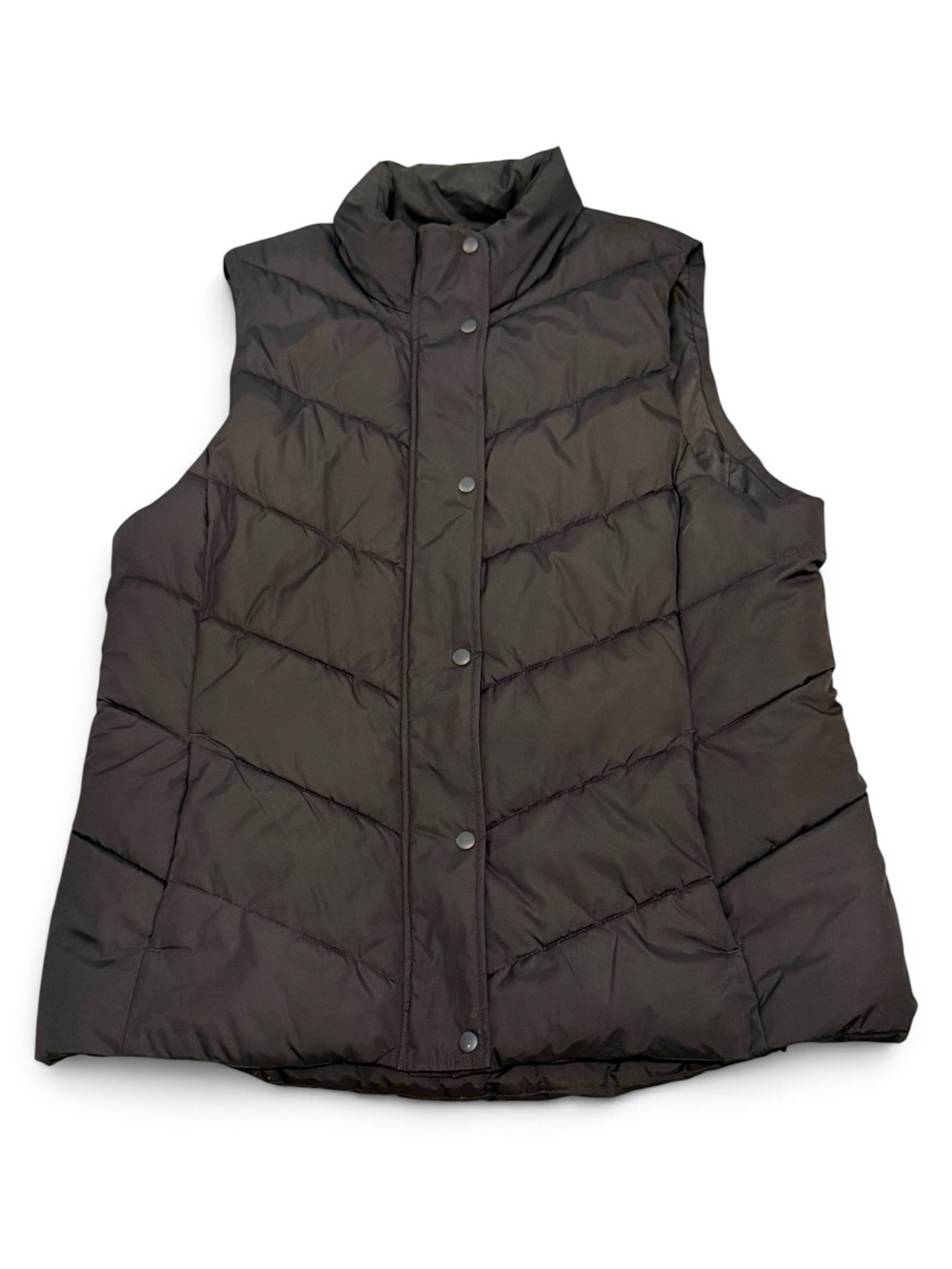Gap Black Quilted Chevron Puffer Vest XL